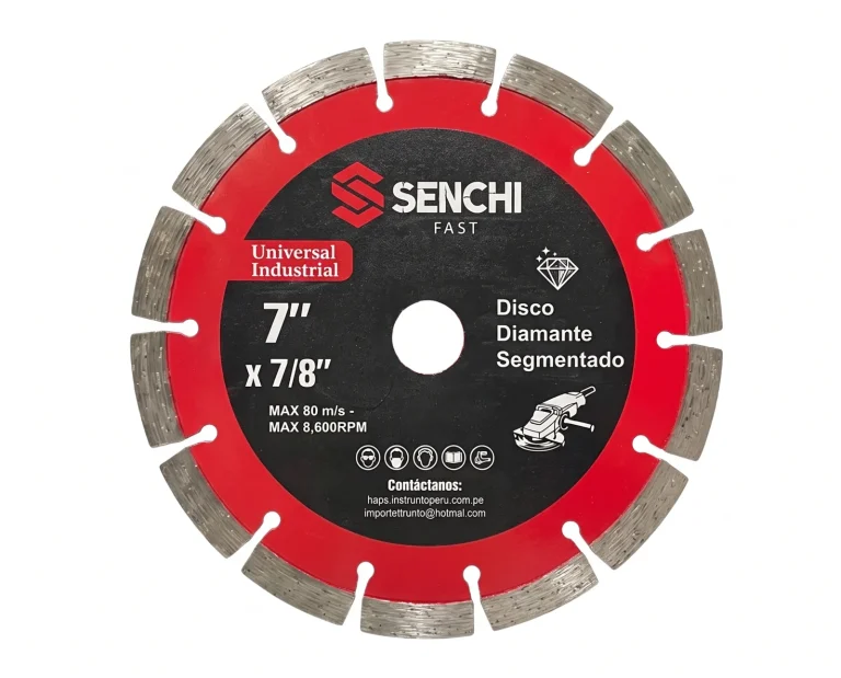 Disco de diamante segmentado 7" Senchi Fast